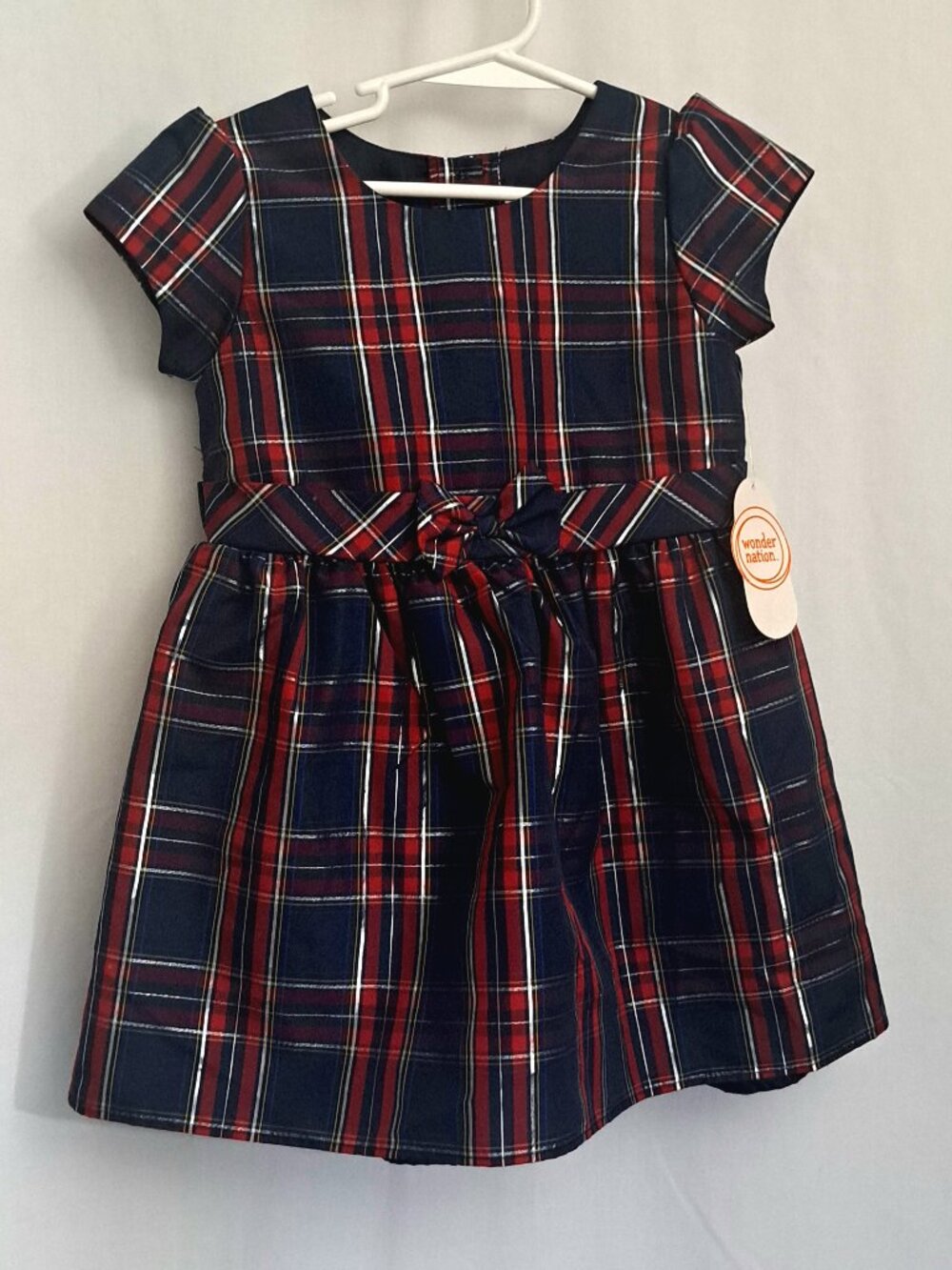 Wonder Nation - Navy and Red Plaid Girl's Dress - Size 4T (NWT)